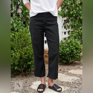 Frank & Eileen Kinsale Linen Pants- Black EXCELLENT CONDITION